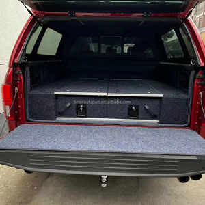 Système de tiroirs coulissants pour <span class=keywords><strong>plateau</strong></span> de camionnette Ford F150 4x4 personnalisé, boîte de rangement, tiroirs arrière, <span class=keywords><strong>porte</strong></span>-chargeurs, fabriqué en aluminium durable - Product Image 2