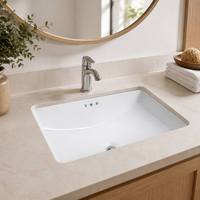 Vasque en céramique sous comptoir pour salle de bain moderne, lavabo de salle de bain en céramique pour application en salle de bain moderne