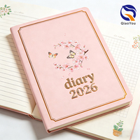 Agenda 2026 con Diseño Personalizado, Precio de Fábrica, Color Rosa, Logotipo en Relieve con Lámina Dorada, con Caja de Regalo