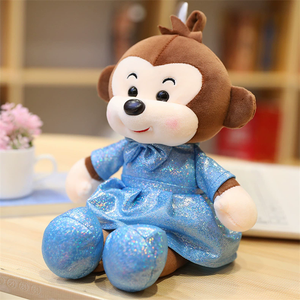 Muñeco de Peluche de Mono Rosa con Falda, Juguete de Peluche de Mono con Relleno de Algodón, Muñeco de Peluche de Mono Pequeño - Product Image 6