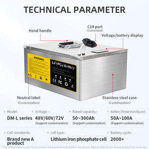 Produsen Grosir Baterai Lithium Mobil Tuktuk Kapasitas Besar Baterai Lithium Berkualitas Tinggi 72v 60v 48v 80ah 90ah 100ah 140ah - Product Image 2