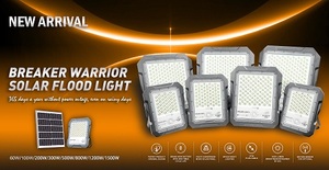 IP65 Waterproof <b>LED</b> Solar Flood <b>Light</b> Remote Radar <b>Sensor</b> Control Lithium Battery for Outdoor Garden Pathway - Product Image 3