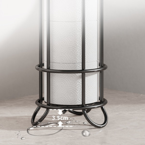 Porte-serviettes en papier autoportant moderne en fer et alliage d'aluminium, sans perçage, support de rangement pour tissus pour la cuisine, la salle de bain et le <span class=keywords><strong>salon</strong></span> - Product Image 3