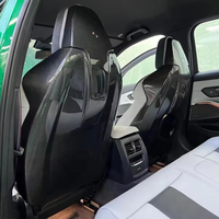 Protection de dossier de siège en fibre de carbone sèche pour voiture, accessoire de décoration intérieure pour BMW M3 M4 G80 G82 G83