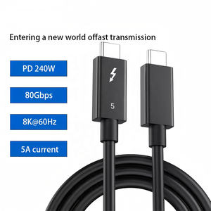 Cavi USB-C a USB-C Intrecciati con Supporto PD, Compatibili con 8K 60Hz, Ricarica Rapida 80Gbps 240W, Cavo USB4 Thunderbolt 5 - Product Image 6