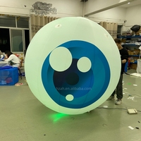 Globe oculaire de décoration gonflable géant avec lumières LED pour la décoration publicitaire