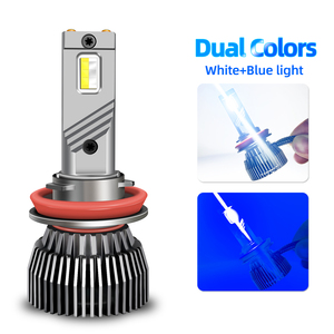 ผู้ผลิตหลอดไฟหน้า LED กำลังสูง 120W โดยตรงจากโรงงาน 12V 24V Canbus สองสี 6500K สีขาวน้ำเงิน H7 H11 9005 9006 H3 <span class=keywords><strong>H8</strong></span> - Product Image 1