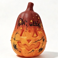 Lanterne Citrouille Décorative en Pulpe de Papier pour Halloween, Citrouille en Pulpe Moulée Écologique Personnalisée pour Décoration de Table de Fête
