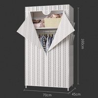 NIHAO Armoire en tissu non tissé Armoire de rangement portable pliante Meubles de salon