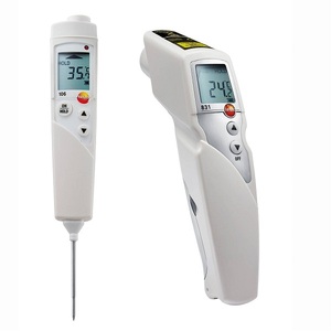 ชุดเครื่องมือวัดอุณหภูมิ Testo 831 & 106 ใหม่เอี่ยม - เทอร์โมมิเตอร์อินฟราเรดแบบออปติกส์ 30:1 + เทอร์โมมิเตอร์วัดอุณหภูมิอาหารแบบเจาะเข้าได้ HACCP - Product Image 1