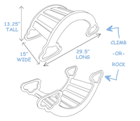 Chaise à bascule Montessori en bois arc-en-ciel pour bébé