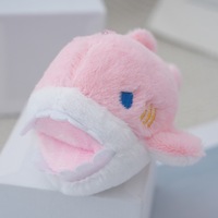 Porte-clés Peluche Requin Mignon de 4 Pouces, Rembourrage Coton PP, Visage Brodé, Unisexe, Animal en Peluche pour Décoration de Sac à Dos, Souvenir