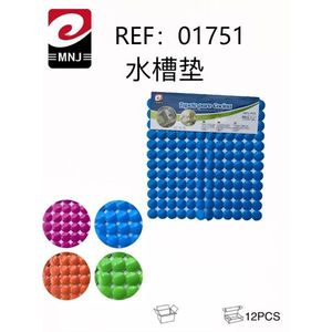 Mnj Anti Slip Mat Kitchen Sink Pad 12Pcs Blue PVC Non Slip Waterproof For Kitchen Use - Product Image 3