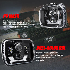Disponibile rettangolo Hi/low <span class=keywords><strong>Sealed</strong></span> Beam H6054 indicatore di direzione ambra 5x7 pollici Drl Led faro per Jeep Wrangler Yj Cherokee Xj Toyota - Product Image 3