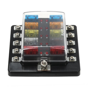 <span class=keywords><strong>Fusible</strong></span> à lame 10 voies avec indicateur LED, pour voiture, bateau, marin, caravane, <span class=keywords><strong>12V</strong></span>, 24V - Product Image 4