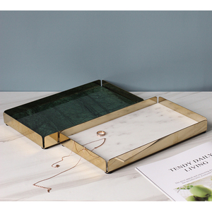 Elegant Decorative Natural Stone <strong>Marble</strong> Luxury Serving <strong>Tray</strong> for Counter Vanity Dessert Nightstand and Desk - Product Image 5