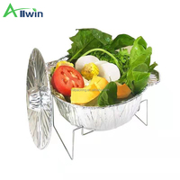 Contenants en aluminium jetables de qualité alimentaire avec couvercles Fabricant en vrac de contenants en aluminium pour aliments Pot en aluminium pour aliments en avion