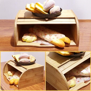 Boîte à pain en bambou personnalisée, stockage écologique en bois naturel sans BPA pour les aliments, <span class=keywords><strong>casse</strong></span>-<span class=keywords><strong>noisette</strong></span> flexible, conception décorative de vacances - Product Image 5
