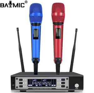Professional classical 2 channel microphone wireless Vocal handheld Mic for KTV stage