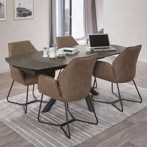 Fabricant <span class=keywords><strong>de</strong></span> meubles <span class=keywords><strong>de</strong></span> luxe, usine, <span class=keywords><strong>chaises</strong></span> modernes 6 à <span class=keywords><strong>8</strong></span> places, table à manger en pierre frittée, plateau en marbre, ensemble pour la maison - Product Image 2