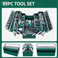 Set Perkakas Mekanik 85 Pcs Baja Chrome Vanadium 1/4"3/8" dengan Kotak Keras untuk Perawatan Otomotif