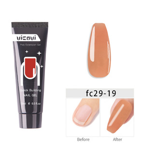 15ml Private Label Poly Nail Extension Gel Eco-friendly Soak Off UV <b>Builder</b> Gel Nude Pink Custom Colors for Salon Manicure - Product Image 4
