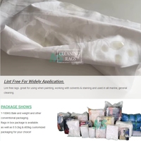 Vente en gros de ballots de chiffons de nettoyage en coton usagé, issus de draps blancs Mitumba coupés et de draps de nettoyage en coton usagé
