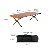 Table de camping pliable moderne et compacte en aluminium ultraléger pour l'extérieur – Mobilier d'extérieur