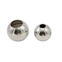 Sphère creuse en acier inoxydable et métal de taille assortie pour boules de décoration