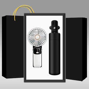 Nuove <span class=keywords><strong>Idee</strong></span> Prodotto 2026: Set Regalo Aziendale di Lusso con Ventilatore Promozionale e Ombrello - Product Image 1