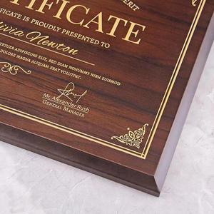 Panneau de fibres de haute densité en bois médaille d'honneur cadeau commémoratif pliable couleur impression <span class=keywords><strong>plaque</strong></span> de titane <span class=keywords><strong>plaque</strong></span> - Product Image 5