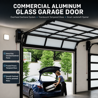 Porte de garage en aluminium et verre, à enroulement, avec écran en fibre de verre, imperméable et insonorisé, personnalisable, best-seller