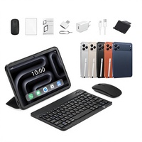 Tablet Android Baru Tab 17 Pro 10.1 Inci Prosesor MTK 5G Wi-Fi Layar 1024 X 576 12GB+1TB dengan Keyboard dan Mouse