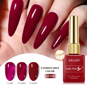 Vernis à ongles en gel <span class=keywords><strong>rouge</strong></span> série <span class=keywords><strong>rouge</strong></span> 15 ml, paillettes rouges, art des ongles d'hiver, vernis semi-permanent, gel UV à faire tremper pour les ongles - Product Image 6