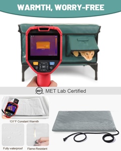 مدفأ في الهواء الطلق للقطط البرية-معزول ضد الماء بوليستر تصميم مرتفع (أخضر عميق 25 "L X 16" W X 18 "H) - Product Image 5