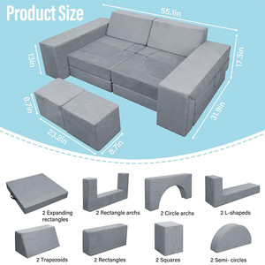 Sofá Modular Infantil Giving Tree, Bloques de Construcción, Muebles Educativos para Niños de 2 Años en Adelante, para la Habitación Infantil - Product Image 5