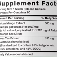 Suplemento Alimenticio OEM/ODM, Cápsulas de Mango Africano, Extracto de Té Verde, Sin GMO, Sin Gluten, para Adultos, Excluidas las Mujeres Embarazadas