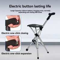 Ouverture électrique portable et canne de marche pliante en aluminium léger pour personnes âgées avec siège