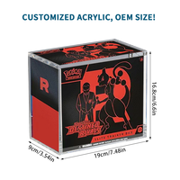 Boîte de présentation Premium en acrylique ELITE TRAINER BOX avec protection UV à 99 % et couvercle magnétique, pour utilisation publicitaire moderne
