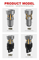 Bombillas LED Canbus de 6W 22SMD 3030 sin Errores, T20 1156 3157 P21W BA15S W21W 7443, Luces de Señalización Automática
