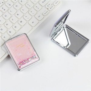 2025 Nouveau Fabricant Remise En Gros Miroir Cosmétique De Poche Bleu Miroir De Poche Logo Personnalisé Miroirs De Maquillage - Product Image 3