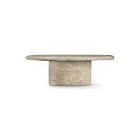 Style moderne pierre beige calcaire salon hôtel décoration de la maison table basse travertin