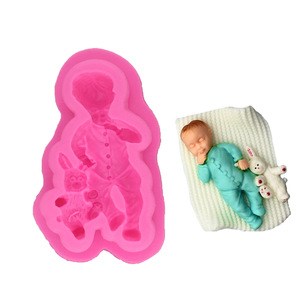 3D bambino sapone per dormire stampo cioccolato torta strumenti decorazione torta fondente 3D Silicone stampo per alimenti - Product Image 5