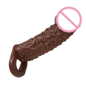 TPR Brown Black Adult Sex Toy In India Inflatable Penis Sleeve Enlargement