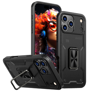 2025 porte-anneau d'armure robuste béquille housse de téléphone pour <span class=keywords><strong>iPhone</strong></span> 17 Pro Max étuis antichoc - Product Image 1