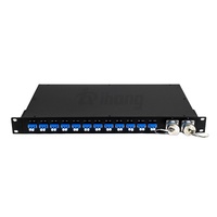 Boîtier de distribution de fibre optique 1U 24 cœurs J599-MPO 19 pouces à montage en rack, fabriqué en usine chinoise