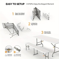 Tables et Chaises Pliantes Rectangulaires Modernes en Plastique et Bois FT-03 pour Villa, Salon et Repas en Extérieur – Vente en Gros (1,2 m, 1,5 m, 1,8 m)