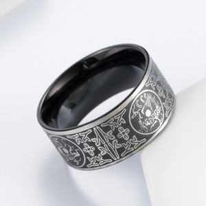 Anillo de <span class=keywords><strong>bestia</strong></span> mágica para hombre de acero inoxidable Retro cuadrado <span class=keywords><strong>bestia</strong></span> auspiciosa cuatro patrón Santo Zhuque basalwu Dragón Verde tigre blanco R - Product Image 2