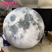 Lune gonflable géante LED suspendue, imprimée en HD, pour festivals de musique et publicité