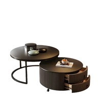 Table basse en ardoise pour salon, nouveau modèle 2025, style maison, luxe léger, moderne, minimaliste, noir, minimaliste italien.